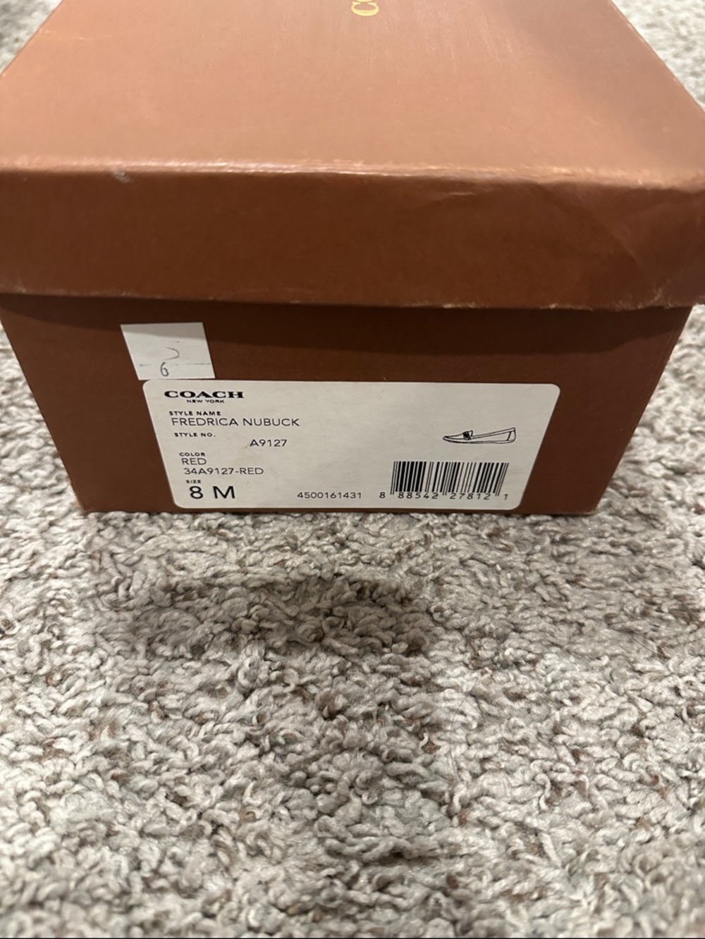 Coach Fredrica Nubuck Shoe Box - Brown